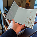 qj032迷你小卡片折卡贺卡超大请柬明信片古风贺卡邀请函禅意邮资