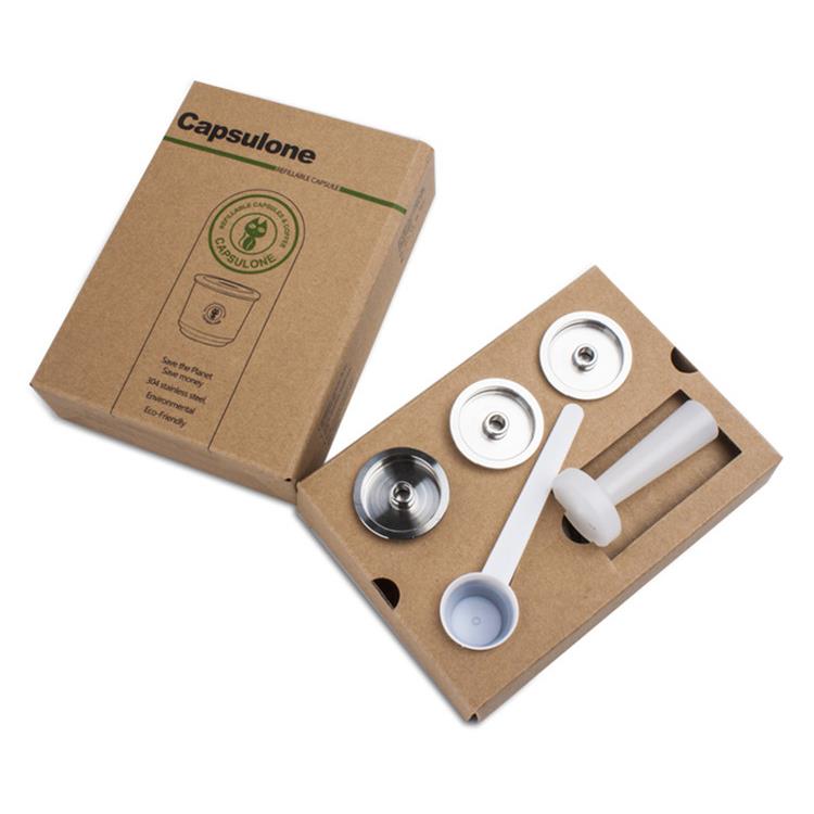 柯布兼容意利illy咖啡胶囊填充壳不锈钢重复使用胶囊壳过滤杯白锤