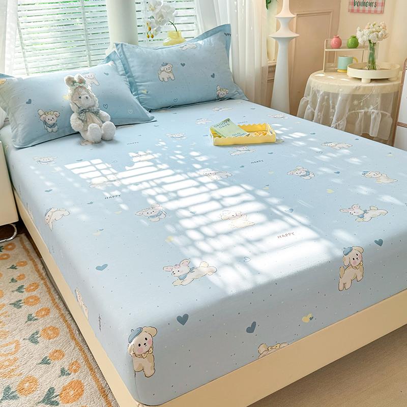 定做全棉床笠儿童1米1.35m0.9x1.9床套1.5x1.8x2.2榻榻米床罩床包