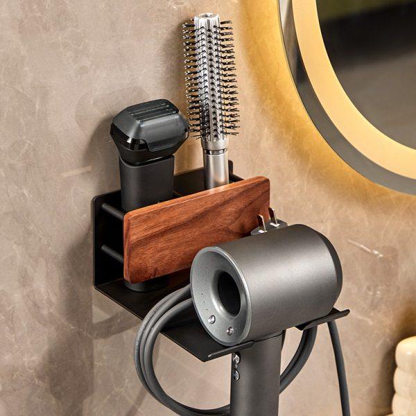 胡桃木吹风机支架卫生间浴室电吹风挂架免打孔壁挂式收纳置物架子,家庭/个人清洁工具,吹风机置物架,淘宝优惠券,粉丝福利购,淘宝优惠卷
