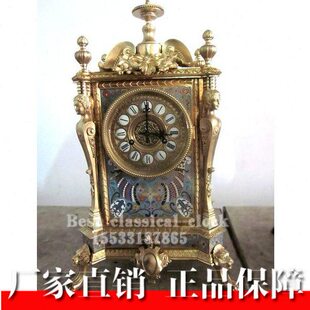 饰 镀金四柱美女座钟 样板间装 古典钟表 壁炉钟表 仿复古机械台钟