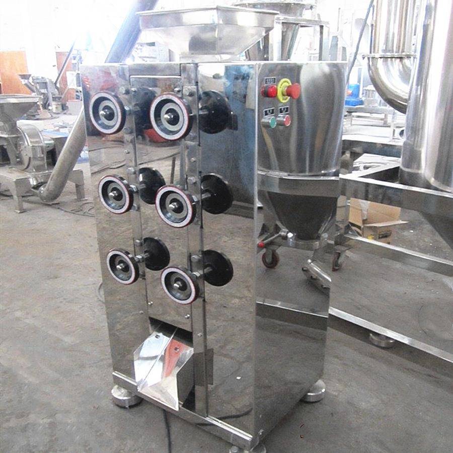 坚果对辊粉碎机芝麻花生咖啡豆粉碎机40目亚麻籽磨粉打粉机20目