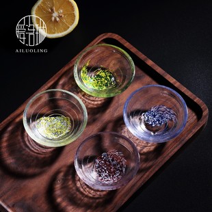 爱洛琳 手工锤纹茶杯水杯主人杯创意酒杯礼品 日式 彩色玻璃品茗杯