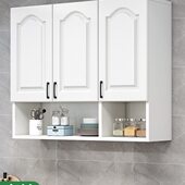 新疆 厨房吊柜定制墙壁柜墙上置物柜轻奢阳台柜子卫生间顶柜浴 包邮