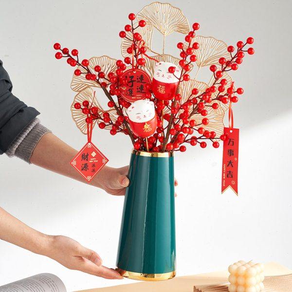 北欧简约轻奢描金陶瓷花瓶水养鲜花客厅餐桌玄关茶几装饰插花摆件,鲜花速递/花卉仿真/绿植园艺,花瓶,淘宝优惠券,粉丝福利购,淘宝优惠卷