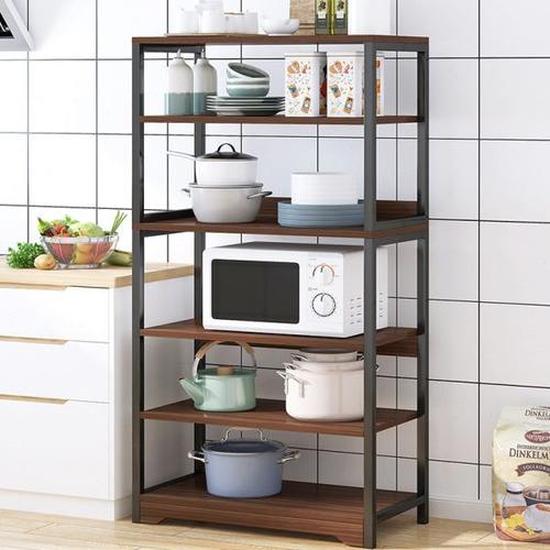 厨房微波炉置物架铁艺落地多层收纳杂物架锅碗调味料架储物烤箱架