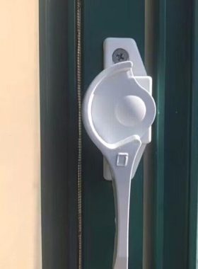 828月牙锁白色推拉门窗搭扣锁 移门移窗锁钩塑钢窗户锁扣铝合金