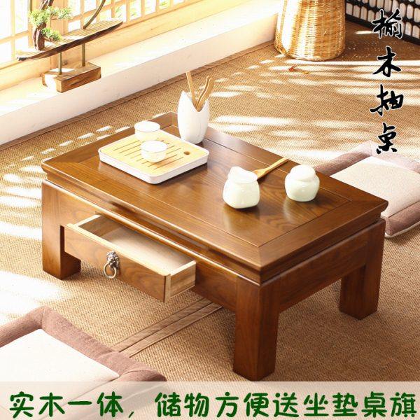 老榆木实木抽屉桌飘窗桌储物桌地台矮桌小茶几榻榻米炕桌方桌茶桌,住宅家具,炕几/飘窗几,淘宝优惠券,粉丝福利购,淘宝优惠卷