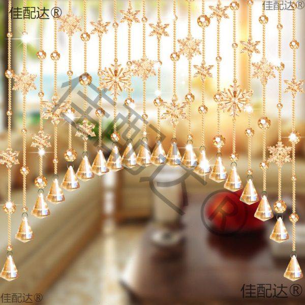 水晶珠帘装饰门帘雪花卧室隔断玄关过道客厅免打孔厕所洗手间门帘,居家布艺,珠帘/挂帘,淘宝优惠券,粉丝福利购,淘宝优惠卷