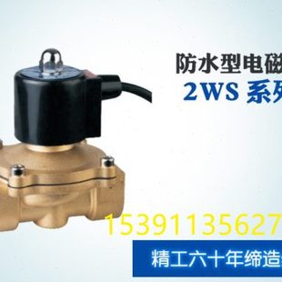 二位二通电磁阀2WS160 08防水型常闭式 无锡华通气动2WS025