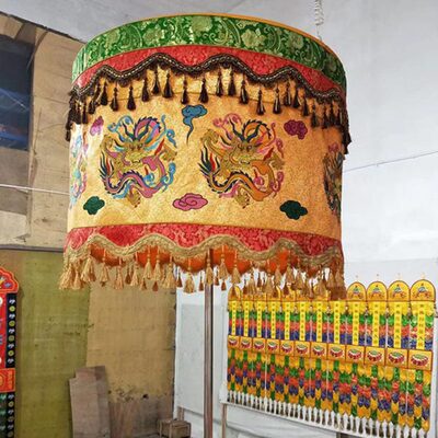 宝盖华盖佛具五龙伞莲花水陆法会1米佛伞幢幡黄龙伞寺庙装饰用品