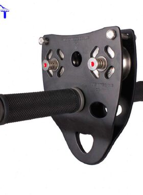 SUT 新款 户外攀岩横渡滑轮手握式双轴索道滑轮 钢缆滑轮溜索滑轮