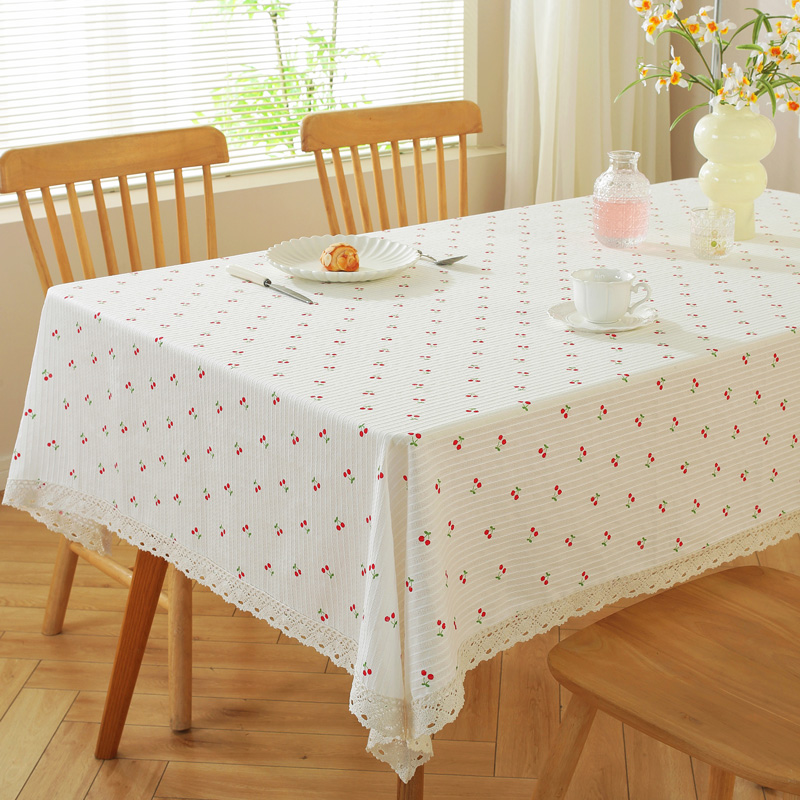 餐桌布艺田园g百搭风长方形清新茶几布方桌布小碎花台布圆法式桌