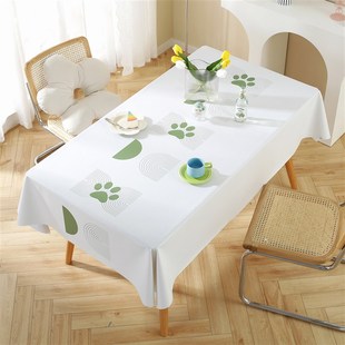 PVC家用桌布防水防油免洗长方形餐桌布台布茶几轻奢高级感ins风