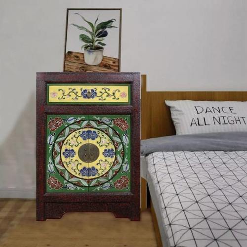 简易轻奢欧式经济型实木床头柜迷你小型网红卧室多功能床边小柜子