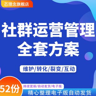 社群运营管理全套方案成品模板素材社群营销裂变规划步骤裂变增长