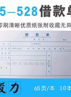 毅力35-528借款单 借款单凭证 借款单据 财务专用借条本 10本
