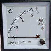 7.2KV 100V 广东德庆电表厂DB德表交流电压表D96 直流电压表D