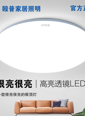 OP殴普LED吸顶灯简约现代圆形客厅灯卧室全光谱卧室走廊护眼灯具