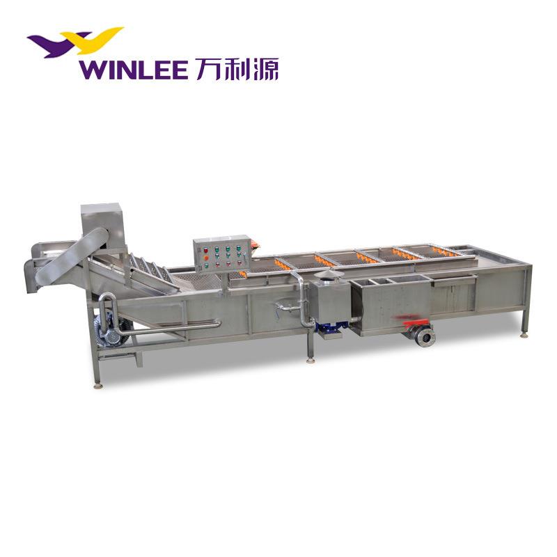 山楂气泡清洗机黄桃清洗设备食品包装袋外表去油污清洗流水