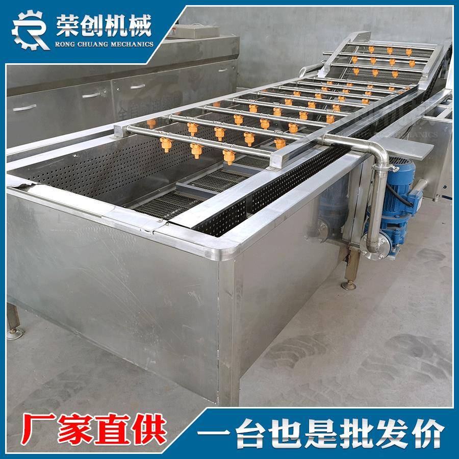 油菜上海青清洗机净菜加工水循环气泡洗菜机荣创定做