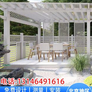 防腐木围栏芬兰木塑木地板户外露台菠萝格樟子松葡萄架小木屋定制