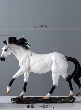 新中式轻奢家居马摆件客厅书x房玄关办公博古架乔迁开业工艺品礼