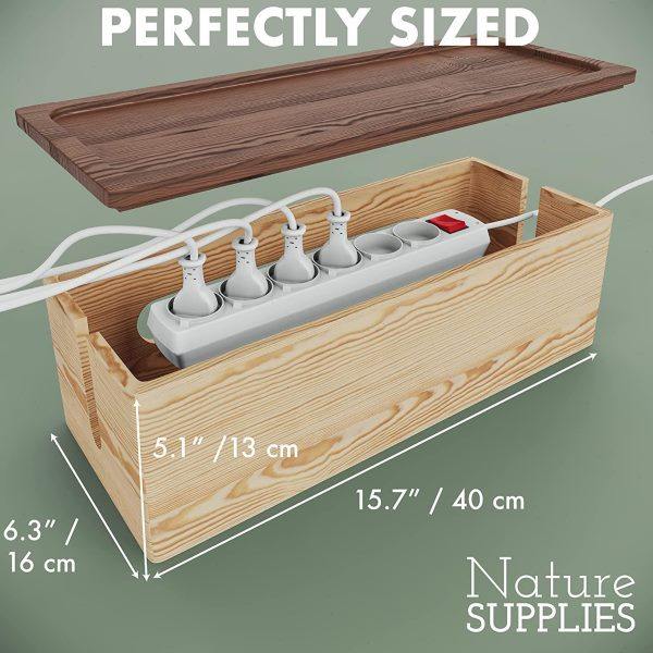 实木电缆管理盒线收纳盒电源线电缆配件盒  USB集线器盒 插座盒,收纳整理,首饰盒,淘宝优惠券,粉丝福利购,淘宝优惠卷
