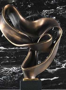 轻奢抽象雕塑艺术品别墅酒店高档装饰工艺品树脂摆件现代家居饰品