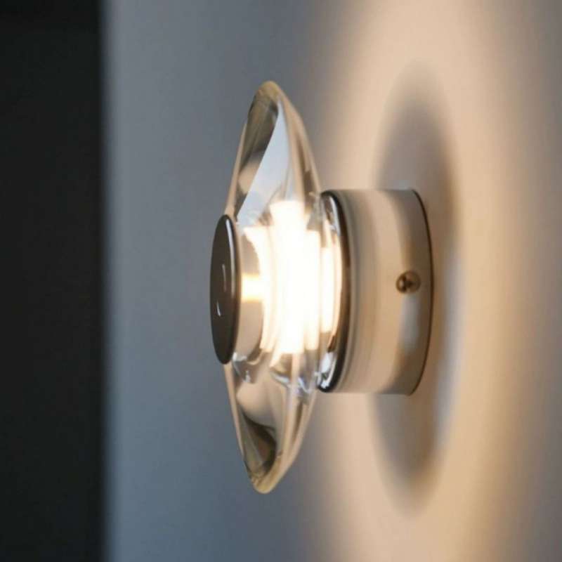 意式极简壁灯圆形卧室水晶床头灯现代简约走廊过道背景墙装饰灯具