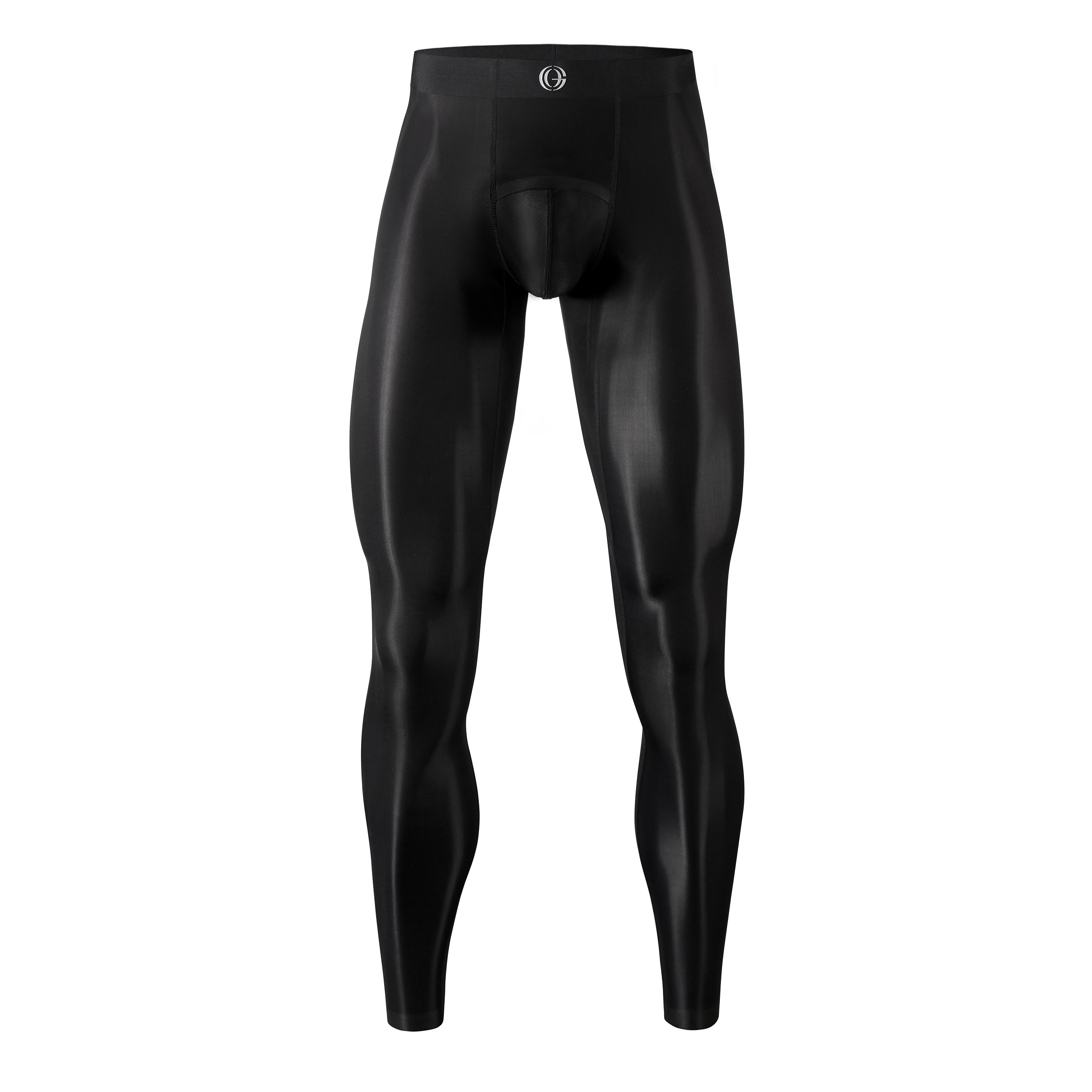 栖光男士超薄塑性运动打底裤九分裤夏季高弹速干冰丝健身裤紧身裤