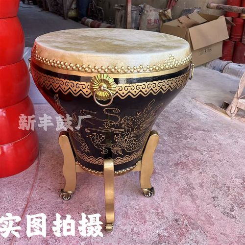 16/18/20寸花p盆鼓青花瓷彩绘鼓牛皮鼓大鼓中国鼓红鼓龙鼓