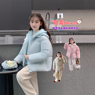 女童短款羽绒棉服2025新款女孩保暖假两件外套中大童夹棉棉衣棉袄