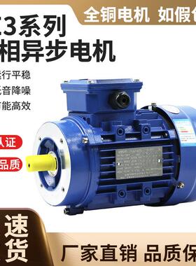 厂家YS/MS铝合金三相异步电动机全铜线圈铝壳YE3-71M3-4-0.55W