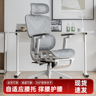 人体工学家用电脑椅可躺办公室座椅网布舒服久坐学生电竞书桌椅子