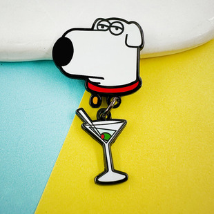 布莱恩格里芬吊坠胸针恶搞之家喜剧动画周边徽章衣服包包配饰礼物