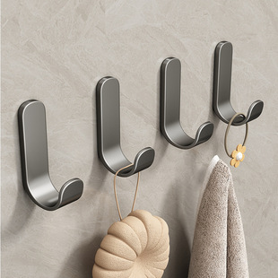 挂钩强力粘胶免打孔厨房浴室门后贴墙壁上无痕粘钩承重毛巾钩子