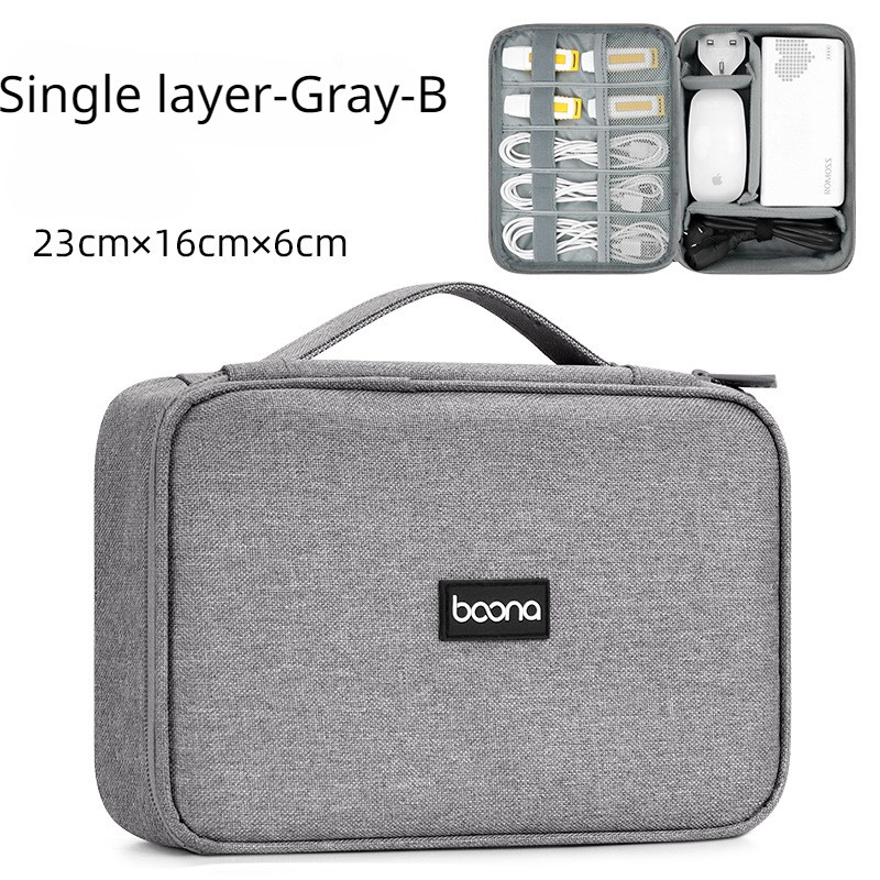 Large Capacity Travel USB Gadget Cable Bag Headphone Storage