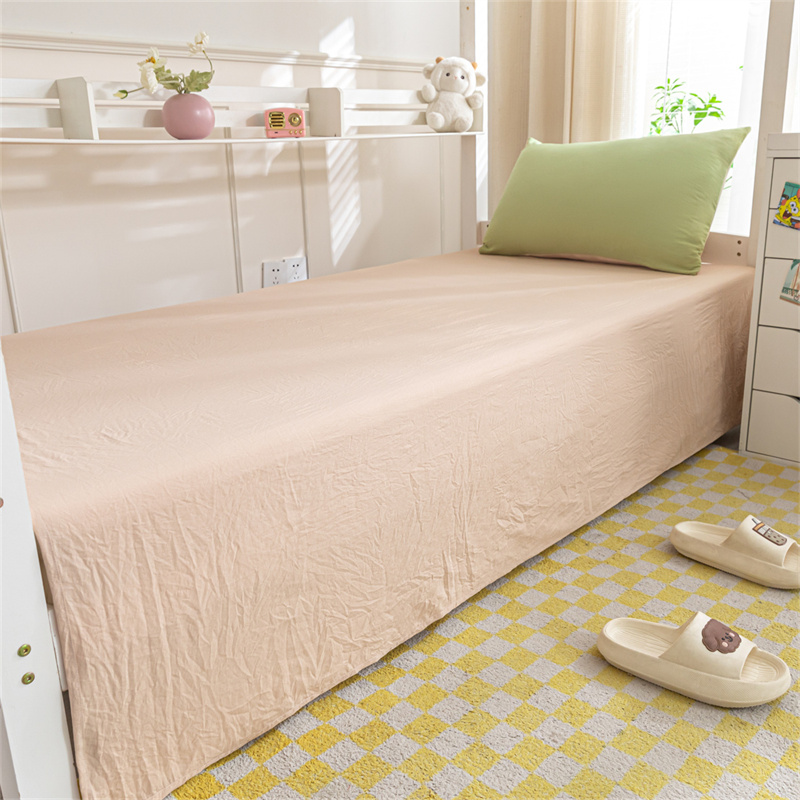 学生宿舍上下铺单人三件式水洗棉床单被罩枕套被套床上用品四件套