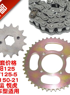 大阳/大运摩托车配件链轮DY125-5套链悦虎JDY150-21H牙盘链条齿轮