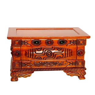 藏式糌粑盒子分格家用民族用品摆件实木食盘家居收纳盒方形储物箱