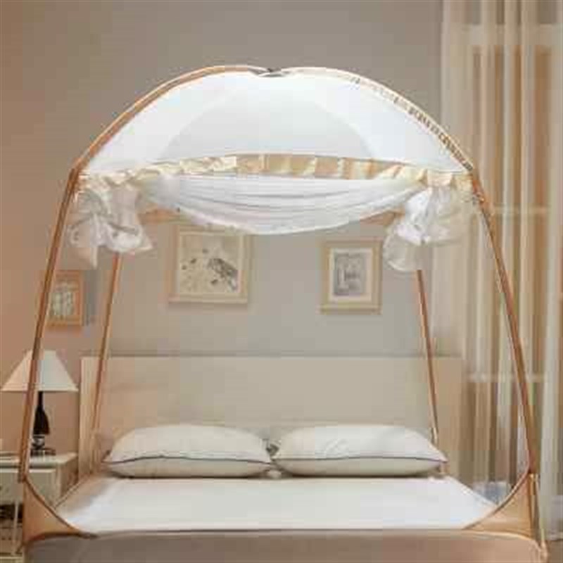 新款升级蒙古包蚊帐三开门拉链防蚊有底无底1.2米1.5m1.8m床家用