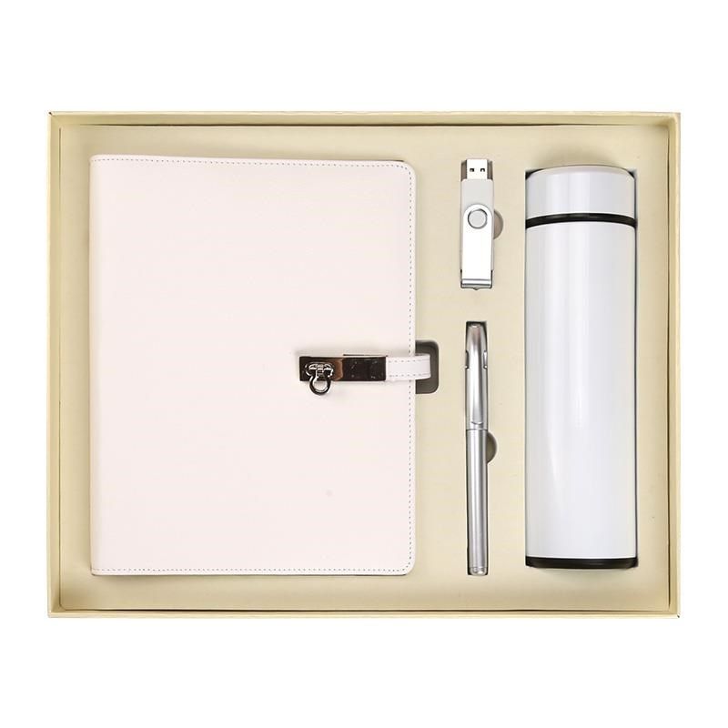 白色笔记本礼盒红色记事本文具礼品商务定制logo办公会议订制礼物