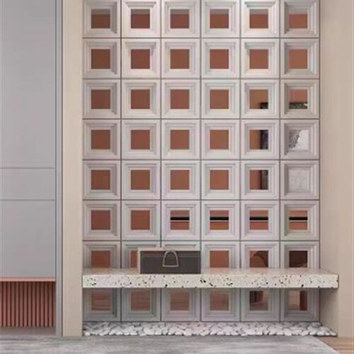 PU大方格空心砖隔断镂空构建艺术造型装饰结构砖多孔砖头方孔构件