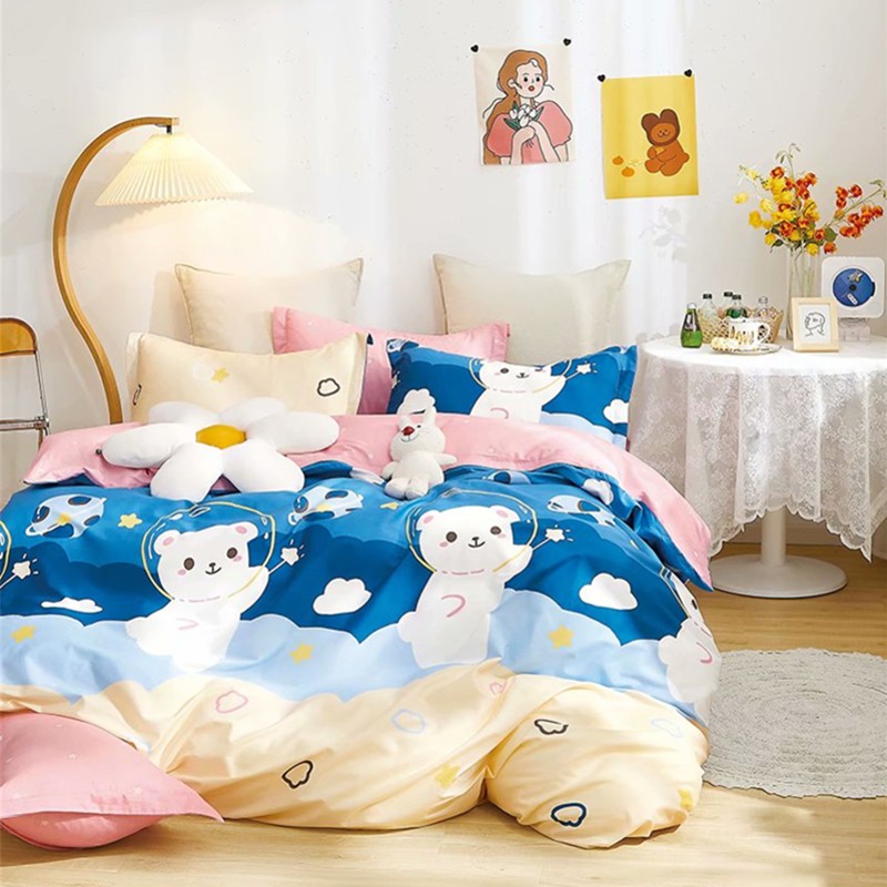 纯棉四件套夏季150x160x180x200x220x230x240全棉三件套学生定做