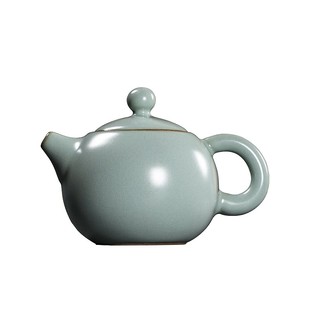 复古家用 汝窑泡茶壶西施壶大号手工冰裂釉青陶瓷单壶功夫茶具中式
