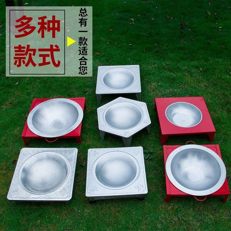 老式烤火盆农村家用柴火大火盆超大号木炭火盆烤肉火盆架烧烤架子