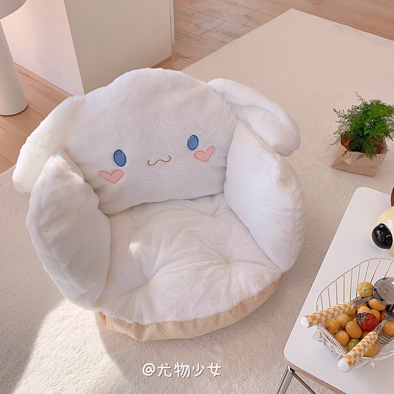 新款加厚坐垫带靠背一体沙发垫大C耳狗冬天保暖椅垫学生宿舍居家