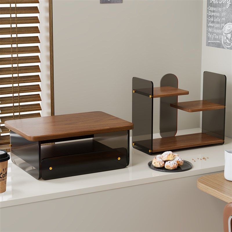 桌面置物架咖啡机摆放台餐桌台面杯子收纳办公咖啡器具杯架增高架