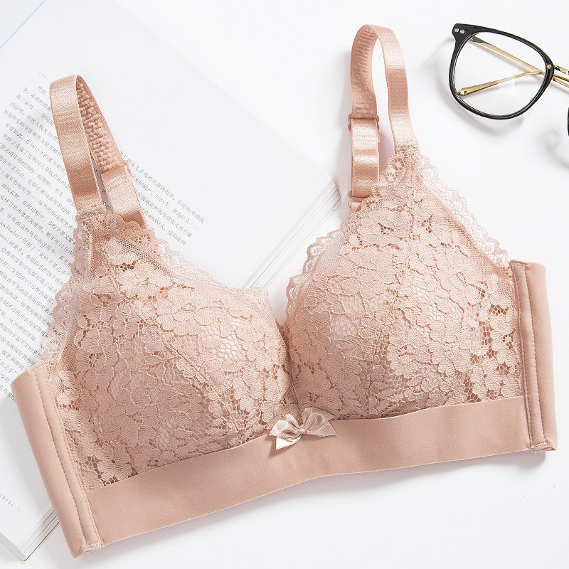 内衣女小胸聚拢加厚收副乳胸罩a杯超厚平胸上托四排扣无钢圈文胸